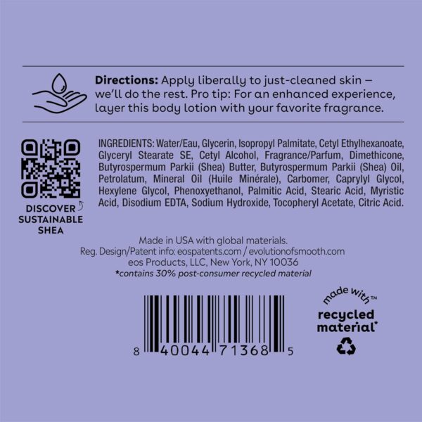 eos Shea Better Body Lotion- Vanilla Cashmere, 24-Hour Moist... - Image 10