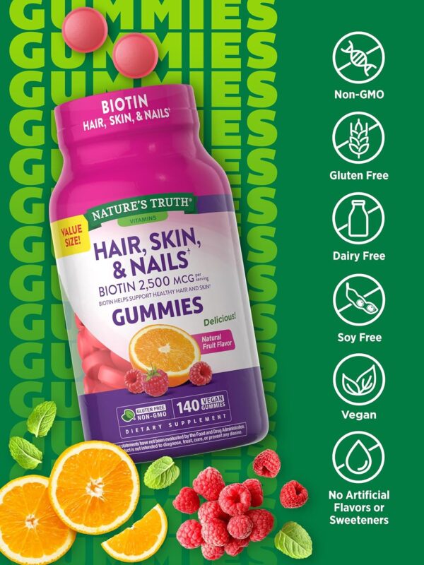 Nature's Truth Hair, Skin, and Nails Gummies | with Biotin |... - Image 4