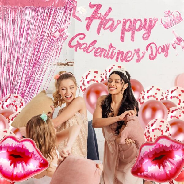 Galentines Day Decorations, Happy Galentine’s Day Banner Pin... - Image 6