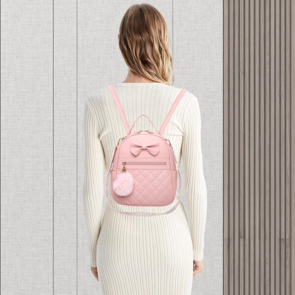 I IHAYNER Cute Little Backpack Purse with Bow Mini Backpack ... - Image 8