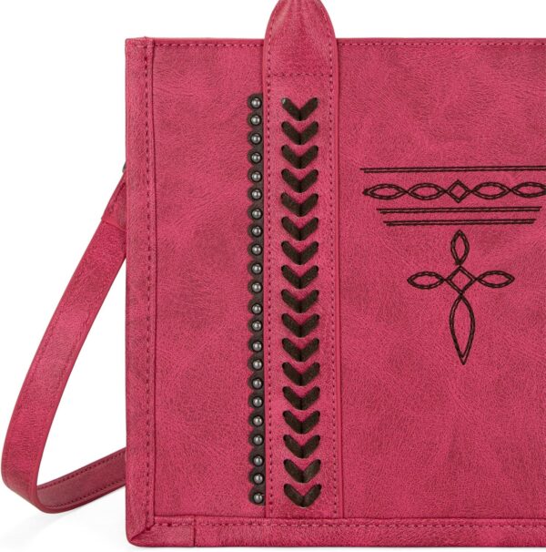 Montana West Longhorn Whipstitch Western Top Handle Tote Bag... - Image 4