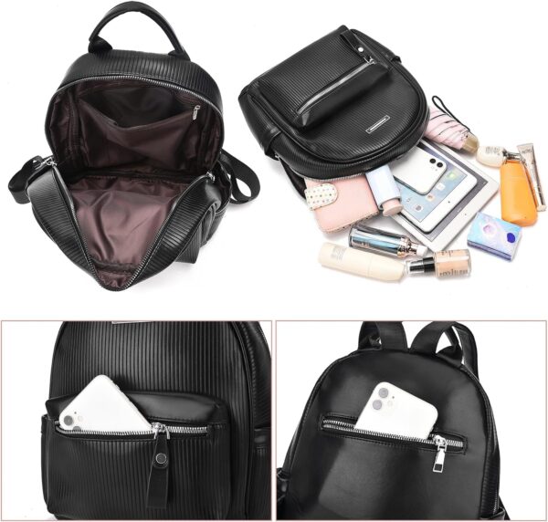 I IHAYNER Women Vegan Leather Fashion Backpack Purse for Wom... - Image 7