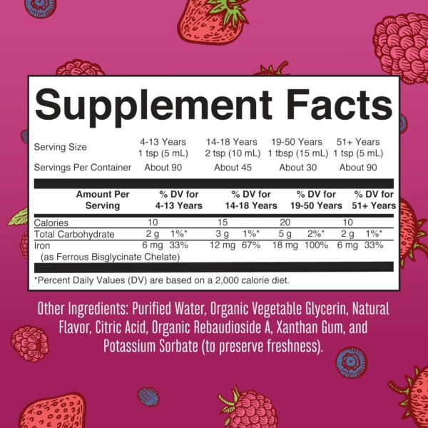 MaryRuth Organics Iron Supplement for Women Men & Kids, Liqu... - Image 3