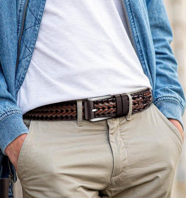 BULLIANT Mens Belts,Leather Woven Braided Belts for Gift Men... - Image 4