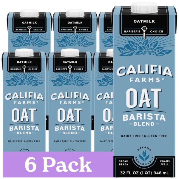 Califia Farms - Oat Barista Blend Oat Milk, 32 Oz (Pack of 6... - Image 2