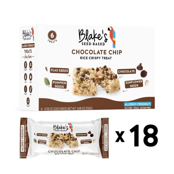 Blake’s Seed Based Rice Crispy Treats – Chocolate Chip (6 Co... - Image 9