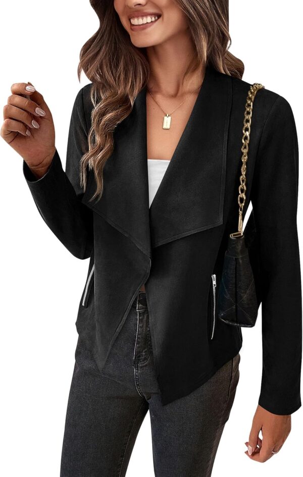 PRETTYGARDEN Women's Faux Suede Jackets 2025 Spring Fall Clo... - Image 2