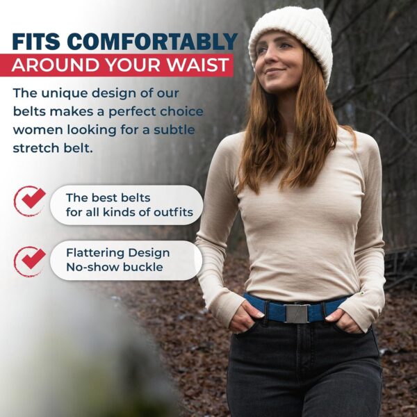 No Show Invisible Elastic Belts for Women & Men 1.5" adjusta... - Image 5