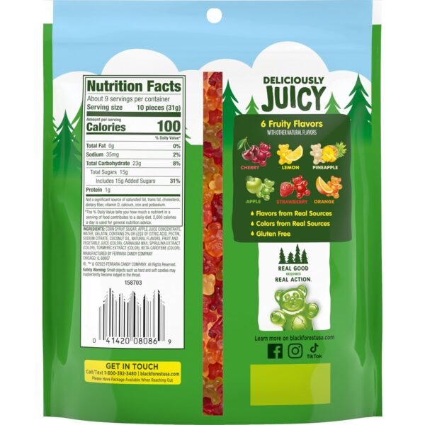 Black Forest Gummy, Bears, Fruit Flavor, Deliciously Juicy, ... - Image 10