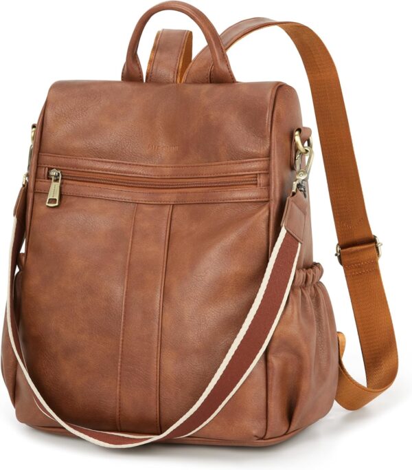 Missnine Backpack Purse for Women, PU Leather Anti-theft Bac... - Image 2