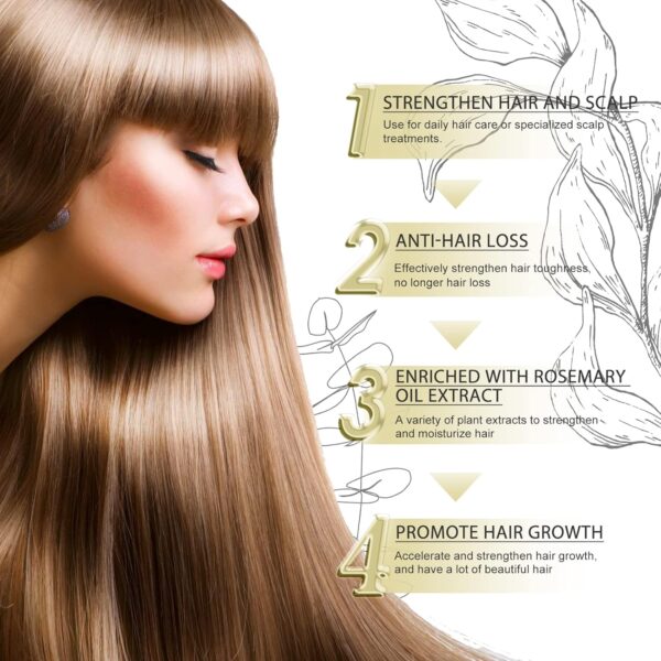 Carvenchi Veganic Natural Hair Growth Oil with Rosemary Scen... - Image 3