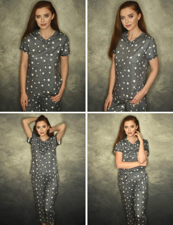 Ekouaer Women's Sleepwear Capri Pajama Sets Short Sleeve Two... - Image 5