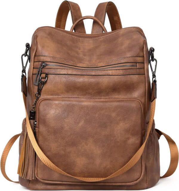 CLUCI Backpack Purse for Women Large Womens Backpack Leather... - Image 9