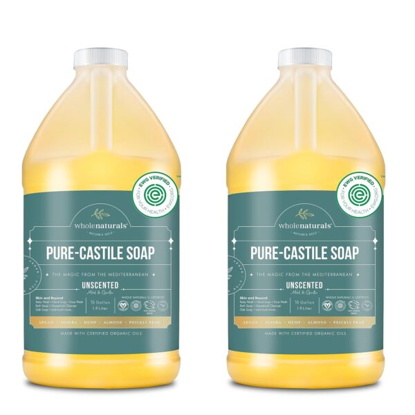 Pure Castile Soap Liquid Unscented, EWG Verified & Certified... - Image 2