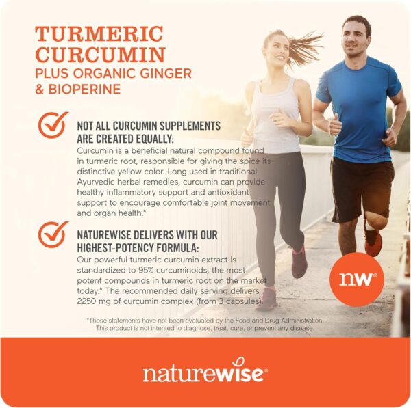 NatureWise Curcumin Turmeric 2250mg - 95% Curcuminoids & Bio... - Image 5