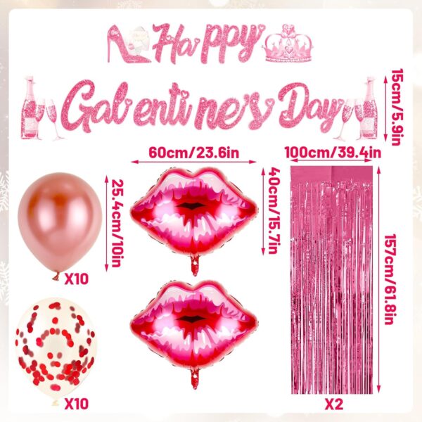 Galentines Day Decorations, Happy Galentine’s Day Banner Pin... - Image 3