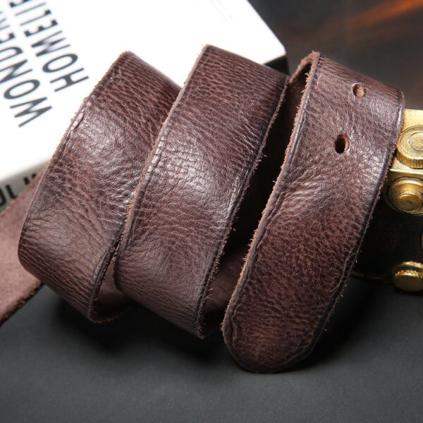 KEECOW Men's 100% Italian Cow Leather Belt Men With Anti-Scr... - Image 5