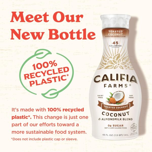 Califia Farms - Toasted Coconut Almond Milk, 48 Oz, Dairy Fr... - Image 3