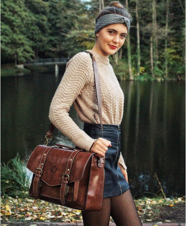 ECOSUSI Backpack for Women Briefcase Messenger Laptop Bag Ve... - Image 3