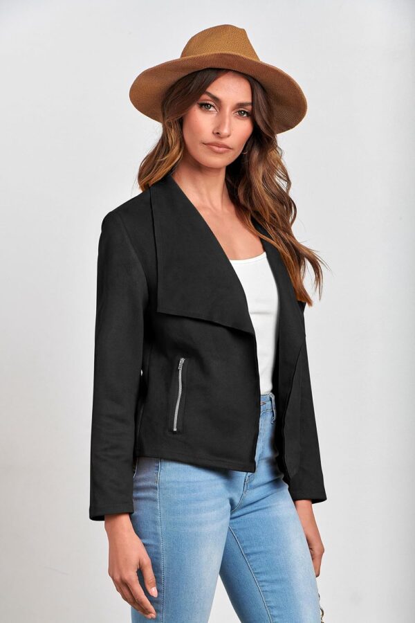 PRETTYGARDEN Women's Faux Suede Jackets 2025 Spring Fall Clo... - Image 7