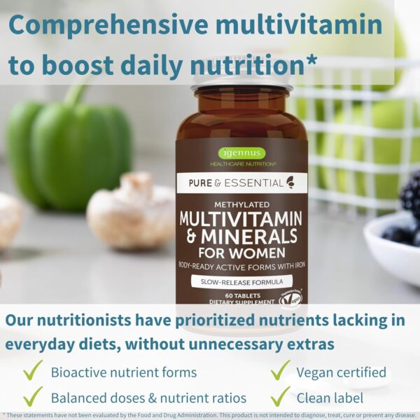 Igennus Methylated Women's Multivitamin, Methylated Folate f... - Image 4