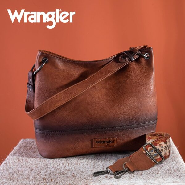 Wrangler Hobo Bags for Women Vegan Leather Top Handle Should... - Image 4