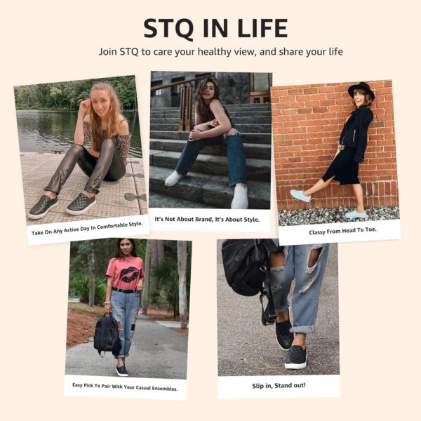 STQ Loafers for Women Memory Foam Slip On Sneakers EleeS Qui... - Image 9