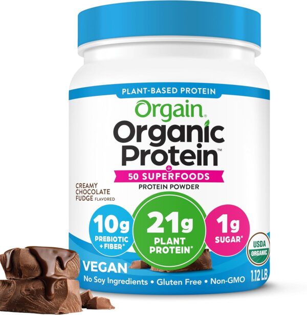 Orgain Organic Vegan Protein + 50 Superfoods Powder, Creamy ... - Image 2