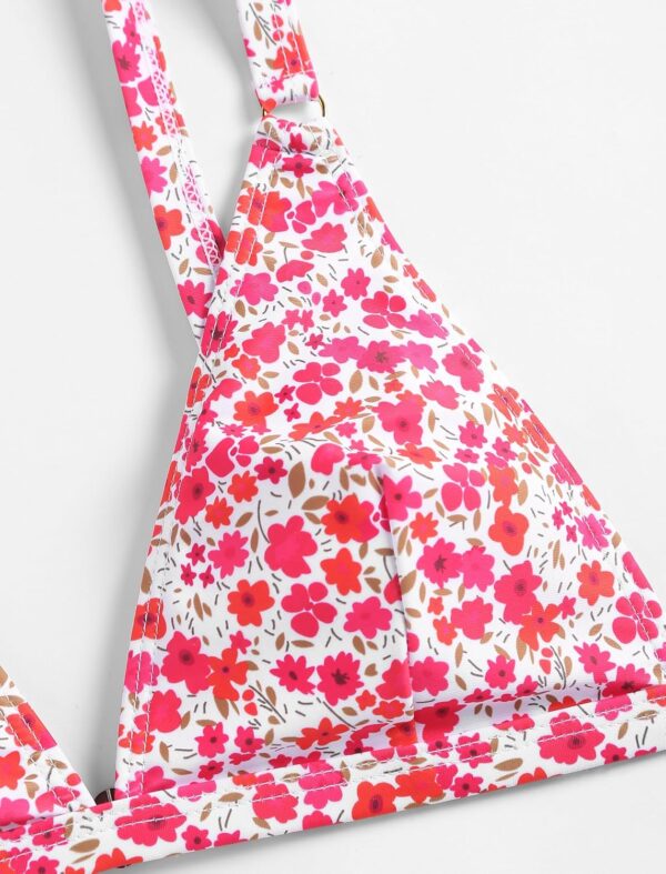 ZAFUL Women's 2 Piece Floral Print Swimsuit Triangle String ... - Image 6