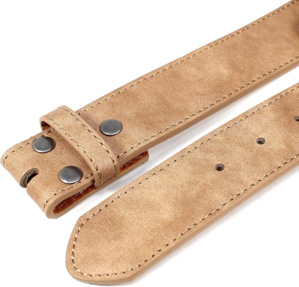 Leather Belt Strap with Vintage Distressed Texture 1.5" Wide... - Image 5