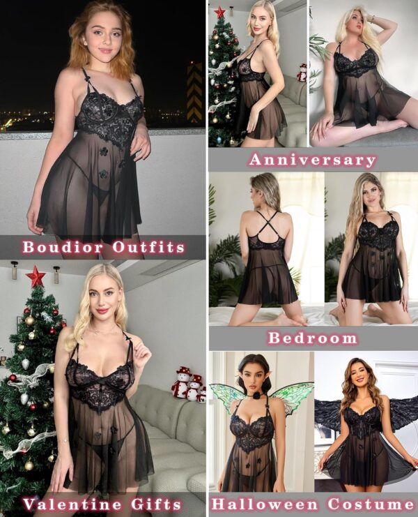 Avidlove Lace Lingerie for Woman Mesh Babydoll Lingeries Sex... - Image 3