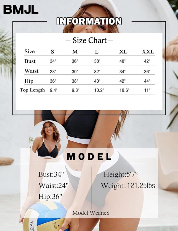 BMJL Women's High Waisted Bikini Sets V Neck Two Piece Swims... - Image 7