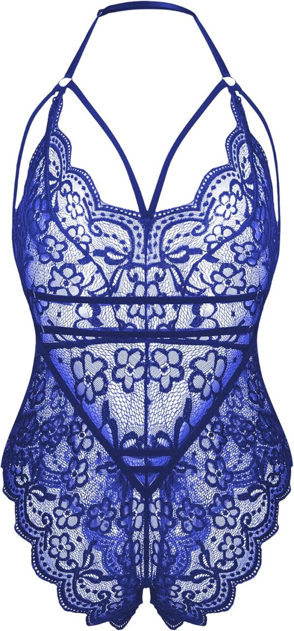 LOLLO VITA Women Lingerie Lace Bodysuit Floral Babydoll One ... - Image 4
