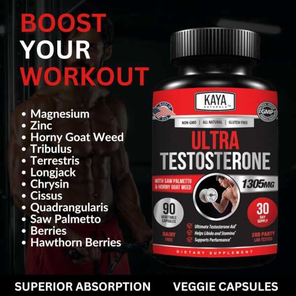 Kaya Naturals Ultra Testosterone - Men's Testosterone Booste... - Image 6