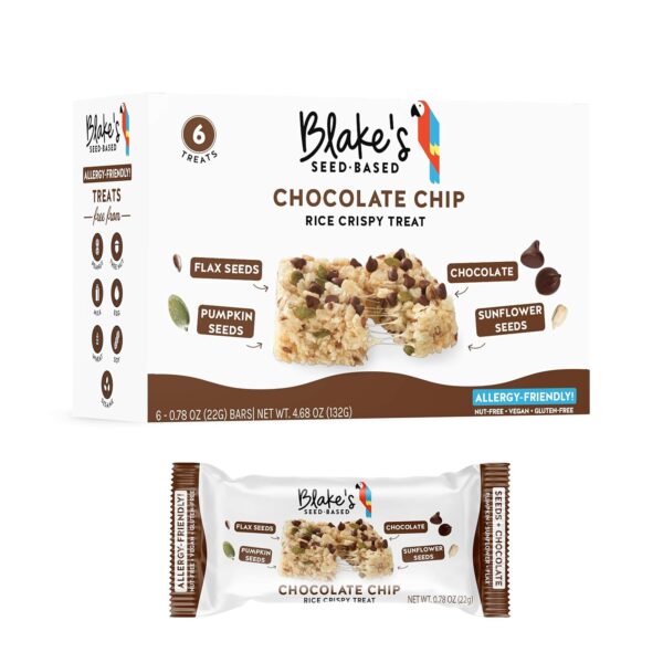 Blake’s Seed Based Rice Crispy Treats – Chocolate Chip (6 Co... - Image 2