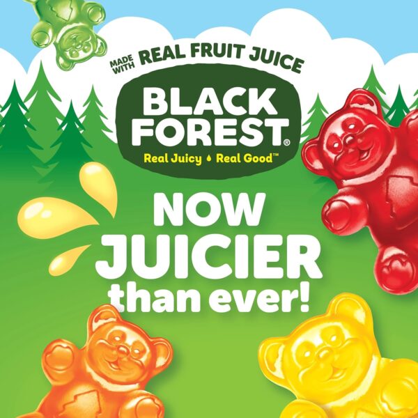 Black Forest Gummy, Bears, Fruit Flavor, Deliciously Juicy, ... - Image 3
