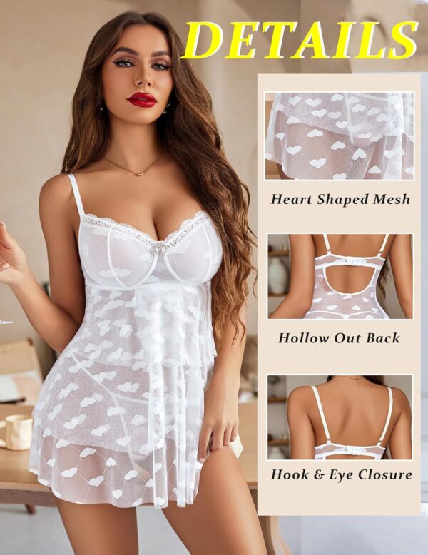 Avidlove Babydoll Lingerie Womens Sexy Chemise Sleepwear Mes... - Image 3
