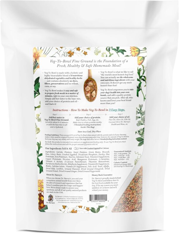 Dr. Harvey's Veg-to-Bowl Fine Ground Dog Food, Human Grade D... - Image 10