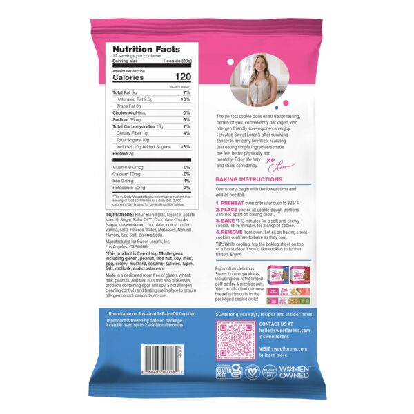 Sweet Loren's Gluten Free & Vegan Chocolate Chunk Cookie Dou... - Image 3