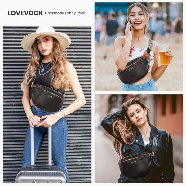 LOVEVOOK Fanny Packs for Women Cross Body, Vegan Leather Bel... - Image 8