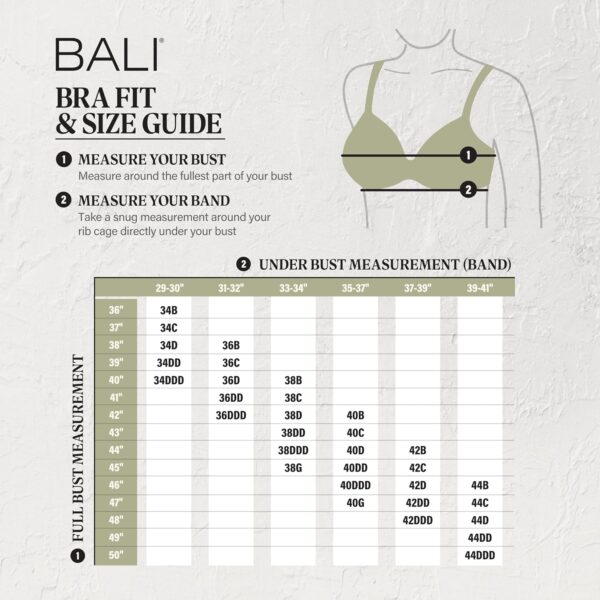 Bali Women's Double Support Wireless, Lace Bra with Stay-in-... - Image 7