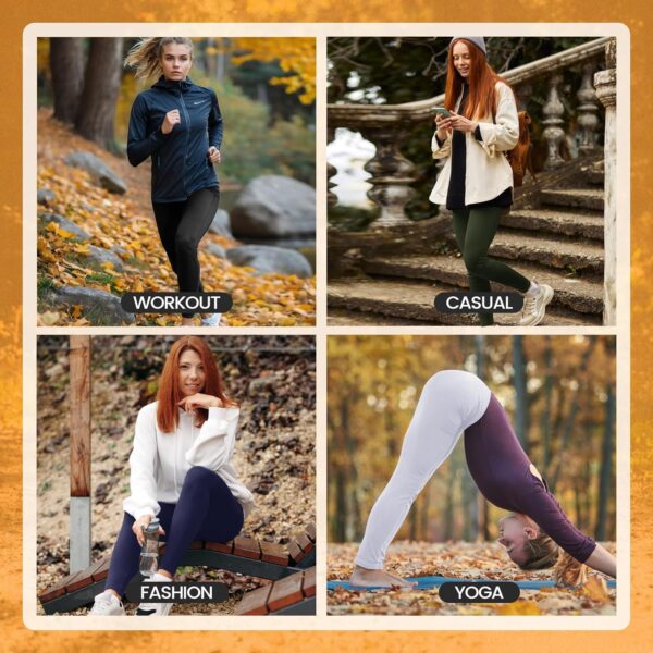 High Waisted Leggings for Women - No See Through Tummy Contr... - Image 4