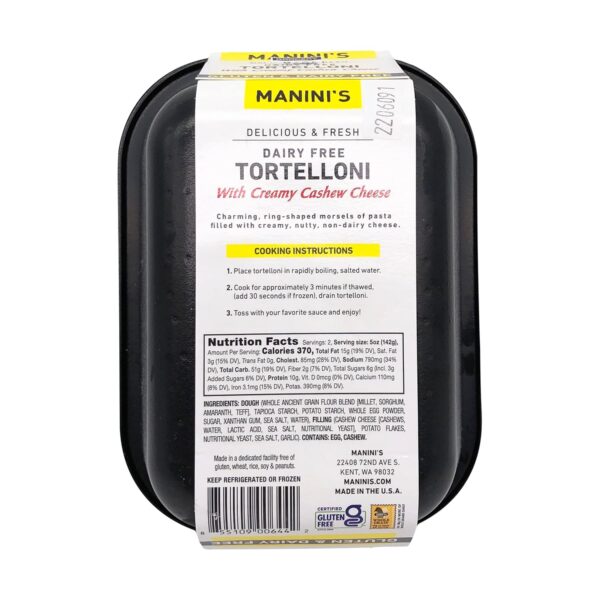 MANINIS GLUTEN FREE Dairy Free Tortelloni, 10 OZ - Image 6