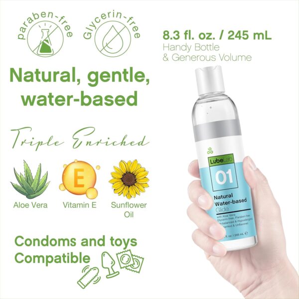 Waterbased Lube 8.3 Fl Oz. Personal Lubricant w/Aloe & Vitam... - Image 3