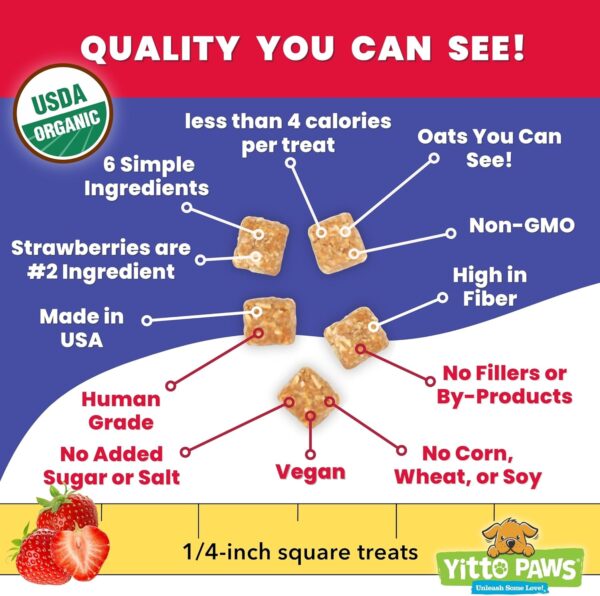 Crunchy Mini Organic Dog Training Treats - Oats, Strawberrie... - Image 10
