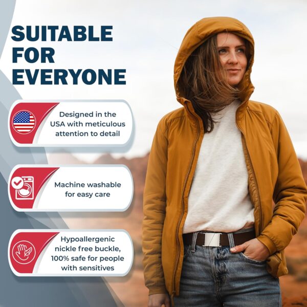 No Show Invisible Elastic Belts for Women & Men 1.5" adjusta... - Image 3