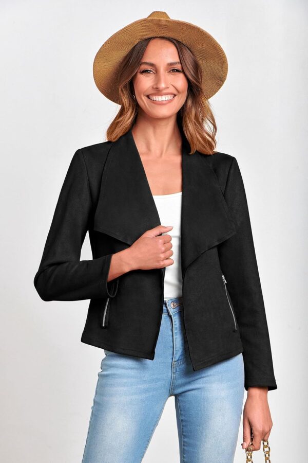 PRETTYGARDEN Women's Faux Suede Jackets 2025 Spring Fall Clo... - Image 5