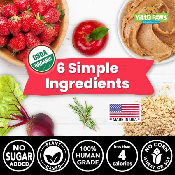 Crunchy Mini Organic Dog Training Treats - Oats, Strawberrie... - Image 3