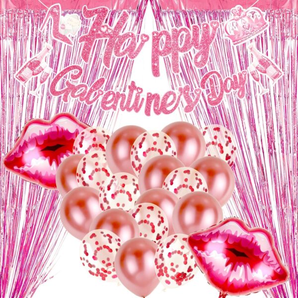Galentines Day Decorations, Happy Galentine’s Day Banner Pin... - Image 2