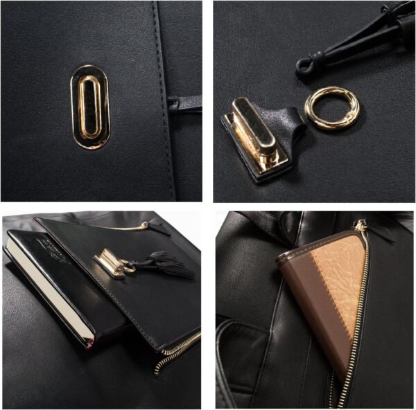 ESTARER Upgraded Version Women PU Leather Backpack 15.6 Inch... - Image 7